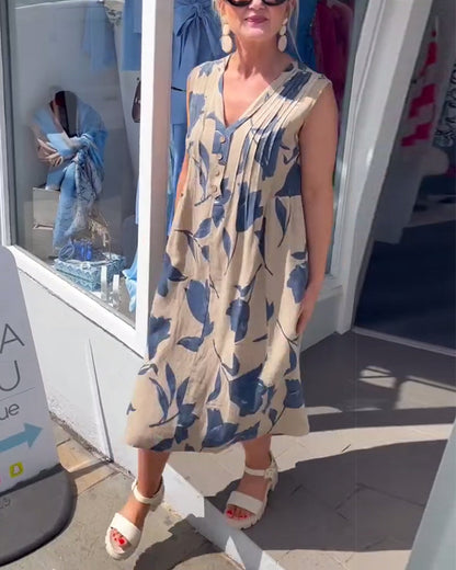 Emma™ - Geblümtes Knopfkleid