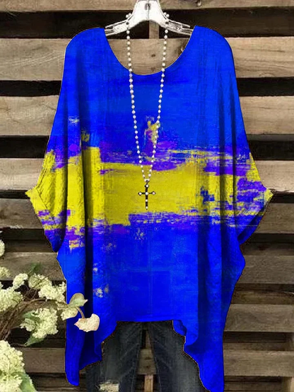 Solana™ – Kaftan-Top mit abstraktem Muster