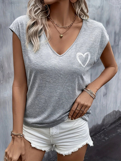 Freundliches Herz T-shirt | Gemeinsam gegen Brustkrebs