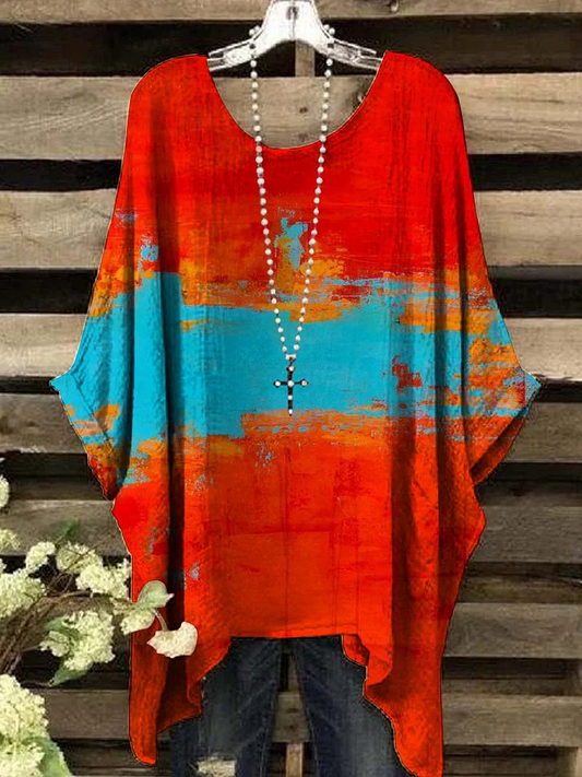 Solana™ – Kaftan-Top mit abstraktem Muster