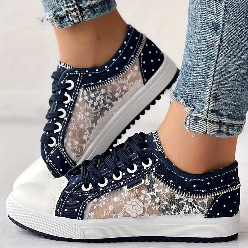 Lara™ – Damen-Sneaker aus Mesh mit Blumenmuster für die Freizeit