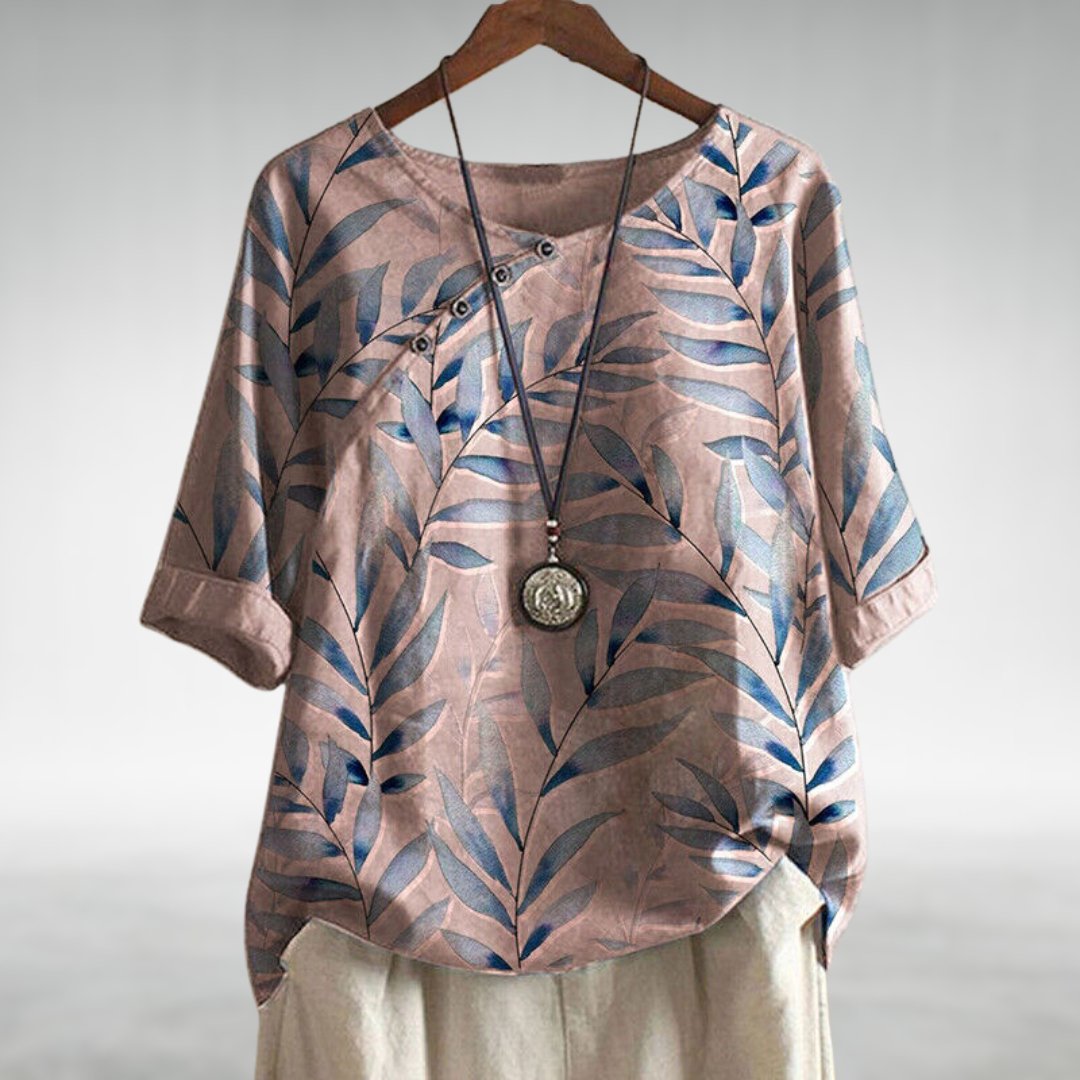 Livia™ – Tunika-Top mit Blattdruck
