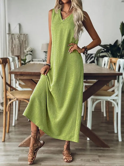 Leena™-Ärmelloses Maxikleid