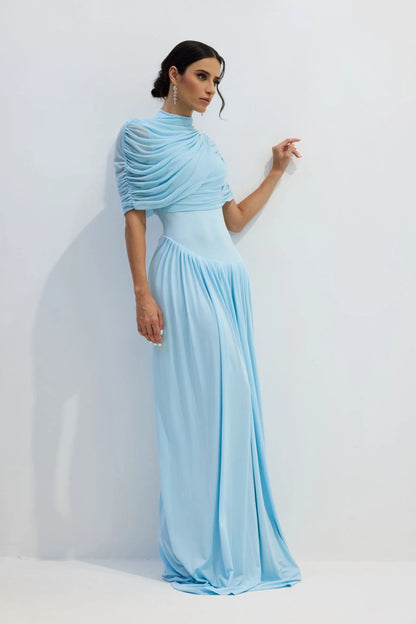 Analiese™ - Asymmetrisches Drapiertes Maxikleid