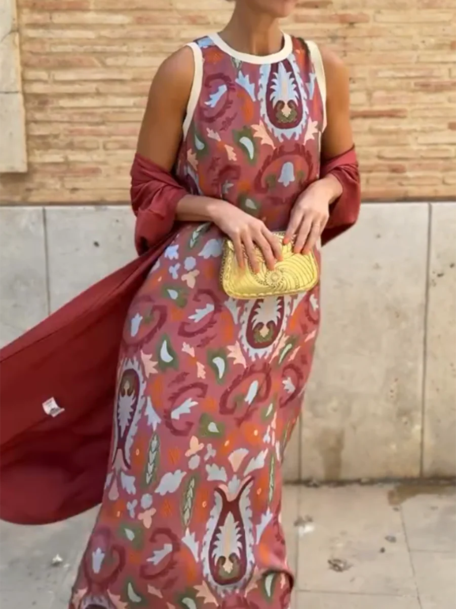 Bettina™- Bedrucktes Kleid, zweiteiliges Set