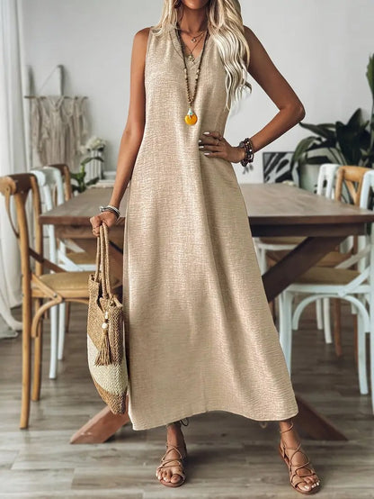 Leena™-Ärmelloses Maxikleid