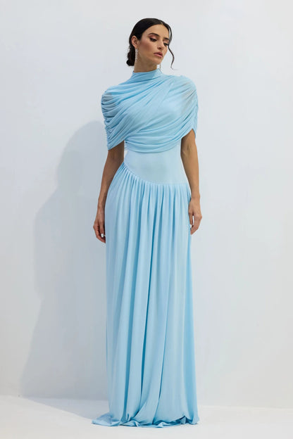 Analiese™ - Asymmetrisches Drapiertes Maxikleid