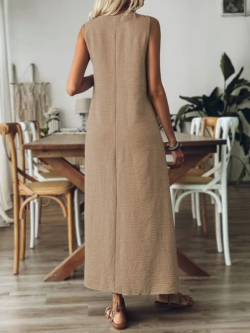 Leena™-Ärmelloses Maxikleid