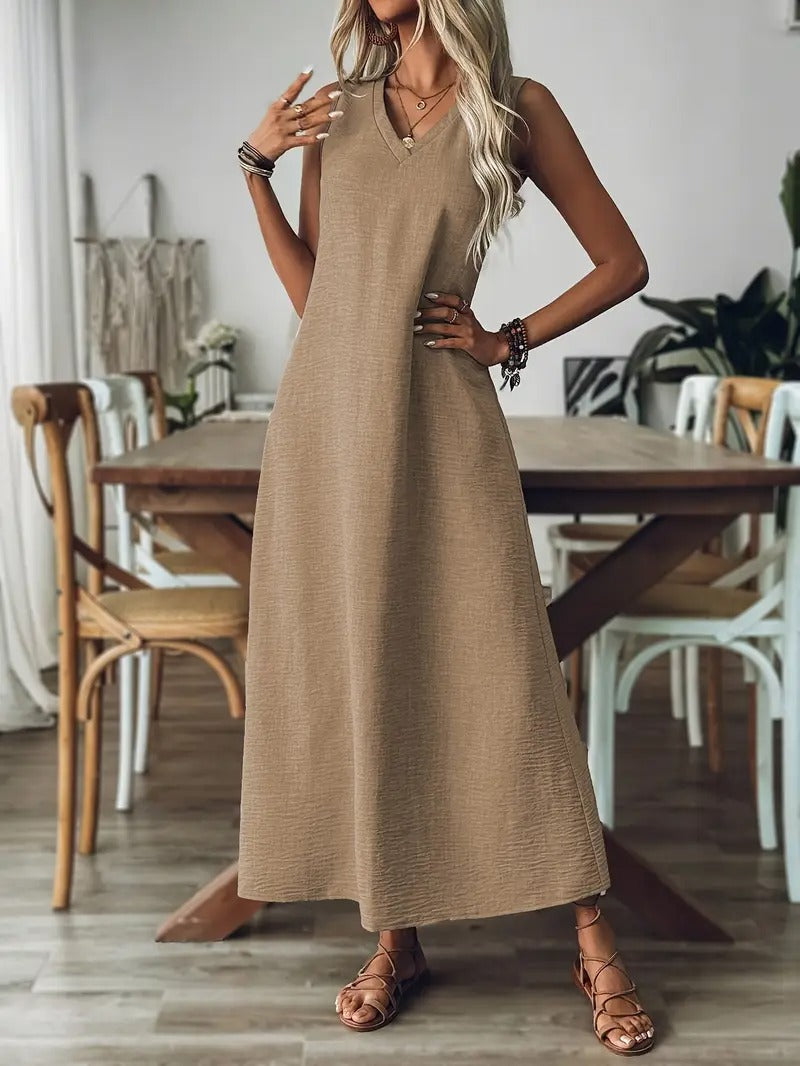 Leena™-Ärmelloses Maxikleid