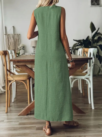 Leena™-Ärmelloses Maxikleid