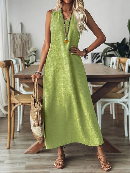 Leena™-Ärmelloses Maxikleid