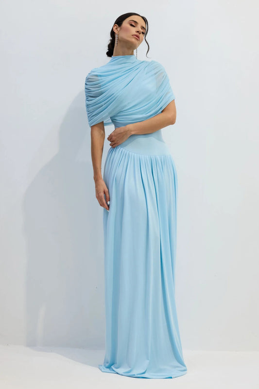 Analiese™ - Asymmetrisches Drapiertes Maxikleid
